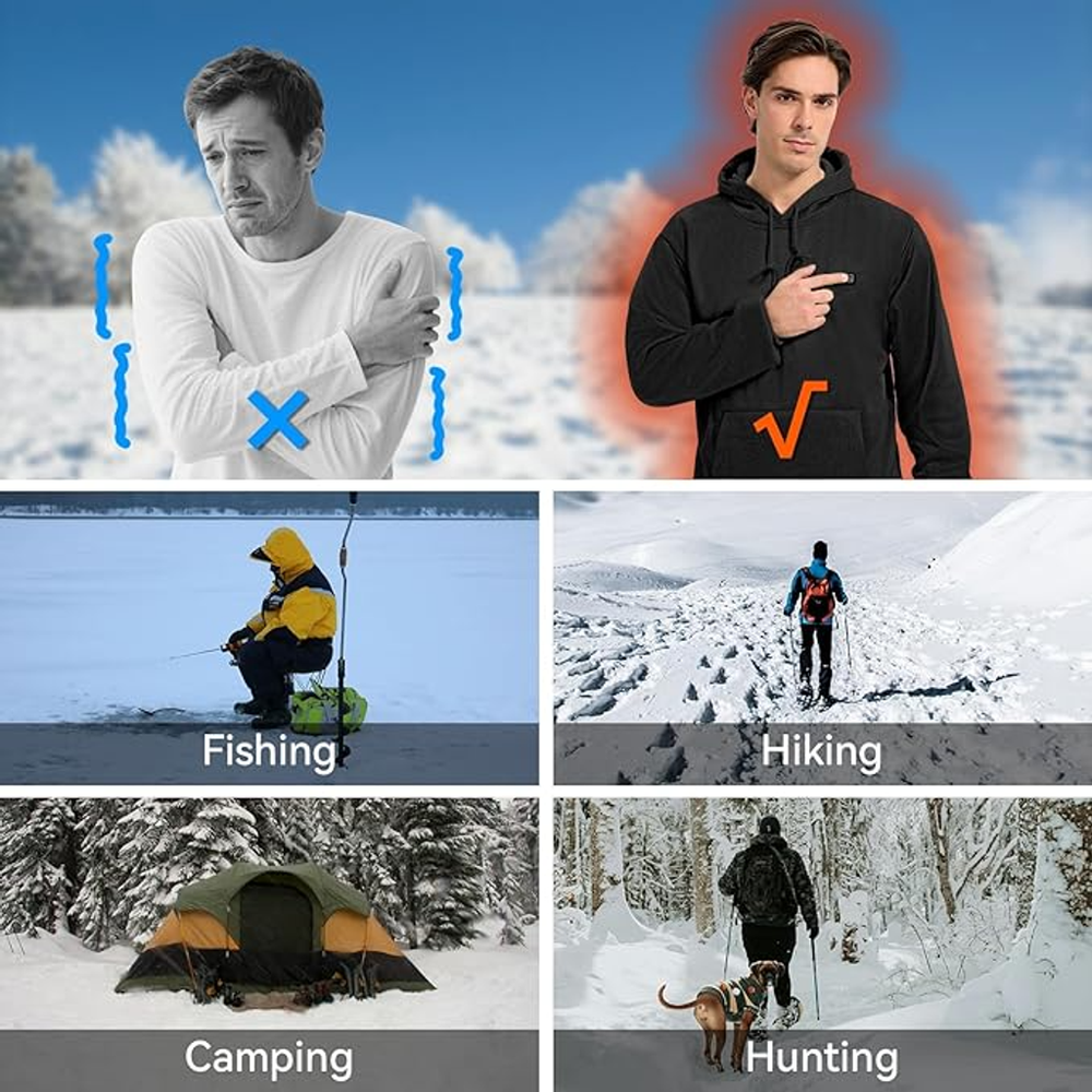 Smart Heated Hoodie! π§₯π₯ 5 Heat Zones, Adjustable Temp & Ultra-Comfort! βοΈ
