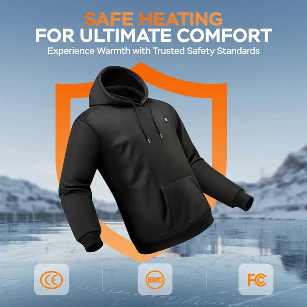 Smart Heated Hoodie! π§₯π₯ 5 Heat Zones, Adjustable Temp & Ultra-Comfort! βοΈ