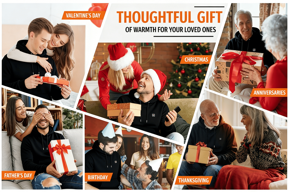 Smart Heated Hoodie! π§₯π₯ 5 Heat Zones, Adjustable Temp & Ultra-Comfort! βοΈ